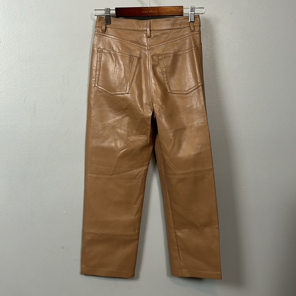Wilfred Faux Leather Vegan Tan Melina Pants size 2 - Picture 7 of 15